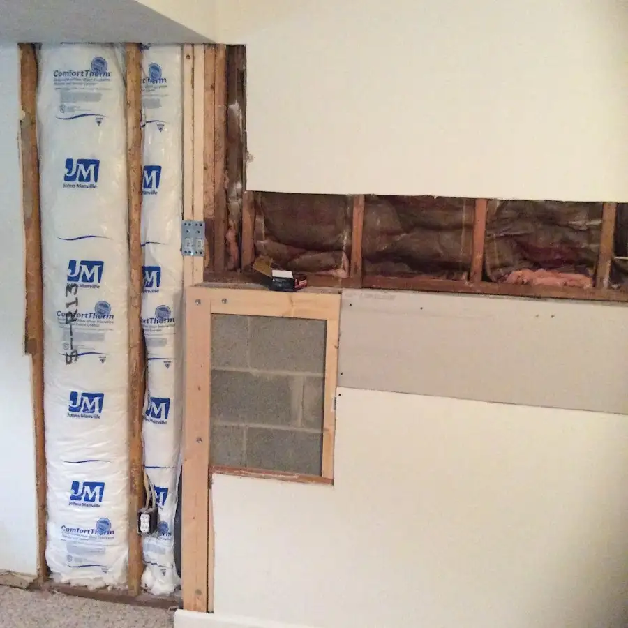 Wall insulation replacement during Basement Flood Cleanup in Villa Hills